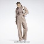 kvinner taupe 2X42N259 Reebok klassiske omvendt fleece bukser med brede ben - Bilde 4