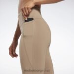 kvinner taupe 2X42N417 Reebok lux tights med høy midje - Bilde 5