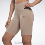 kvinner taupe 2X42N556 Reebok lux high-rise sykkelshorts - Bilde 4