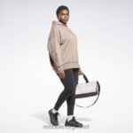 kvinner taupe 2X42N577 Reebok studio resirkulert oversize hettegenser (plus size) - Bilde 2