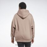 kvinner taupe 2X42N577 Reebok studio resirkulert oversize hettegenser (plus size) - Bilde 3