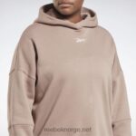 kvinner taupe 2X42N577 Reebok studio resirkulert oversize hettegenser (plus size) - Bilde 4