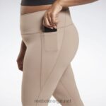 kvinner taupe 2X42N909 Reebok lux tights med høy midje (plus size) - Bilde 4