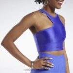 kvinner ultimate lilla 2X42N431 Reebok cardi b en-skulder crop tank topp - Bilde 5