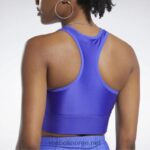 kvinner ultimate lilla 2X42N431 Reebok cardi b en-skulder crop tank topp - Bilde 7
