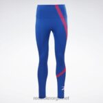 kvinner vektor blå 2X42N279 Reebok treningsklare vektorleggings - Bilde 6