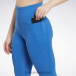 kvinner vektor blå 2X42N426 Reebok lux tights med høy midje - Bilde 5