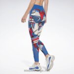 kvinner vektor blå 2X42N534 Reebok lux utføre leggings - Bilde 3