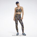 kvinner vektor marine 2X42N538 Reebok myt allover print tights - Bilde 2
