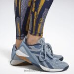 kvinner vektor marine 2X42N538 Reebok myt allover print tights - Bilde 5