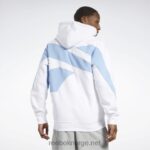 menn hvit 2X42N1144 Reebok basketball rygg vektor fleece hettegenser - Bilde 3