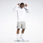 menn hvit 2X42N1144 Reebok basketball rygg vektor fleece hettegenser - Bilde 4