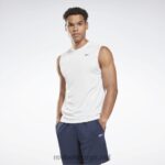 menn hvit 2X42N1190 Reebok ermeløs trenings t-skjorte