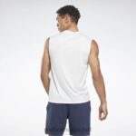 menn hvit 2X42N1190 Reebok ermeløs trenings t-skjorte - Bilde 3