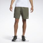 menn militærgrønn 2X42N1106 Reebok treningsklare shorts