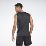 menn nattsvart 2X42N1159 Reebok ermeløs trenings t-skjorte - Bilde 3