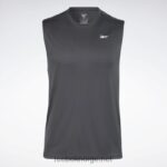 menn nattsvart 2X42N1159 Reebok ermeløs trenings t-skjorte - Bilde 6
