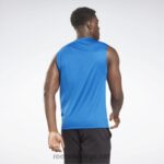 menn vektor blå 2X42N1178 Reebok ermeløs trenings t-skjorte - Bilde 3