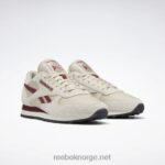 moderne beige/alabaster/klassisk burgunder 2X42N58 Reebok klassiske skinnsko - Bilde 3