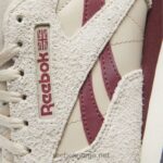 moderne beige/alabaster/klassisk burgunder 2X42N58 Reebok klassiske skinnsko - Bilde 7