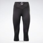 nattsvart 2X42N675 Reebok treningsklare grunnleggende capri-tights - Bilde 6