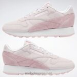 porselen rosa/rosa glød/ftwr hvit 2X42N205 Reebok klassiske damesko i skinn - Bilde 9