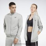 ren grå 3/svart 2X42N429 Reebok identitet vektor strikket treningsjakke