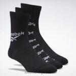 svart 2X42N1016 Reebok classics fold-over mannskapssokker 3 par