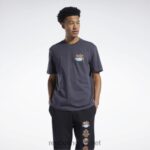 svart 2X42N362 Reebok street fighter grafisk t-skjorte