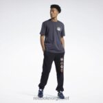 svart 2X42N362 Reebok street fighter grafisk t-skjorte - Bilde 3