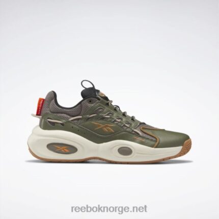 trek grå/jegergrønn/villbrun 2X42N213 Reebok løsning mid basketball sko