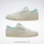 vintage kritt s23-r/papir hvit/klassisk blågrønn 2X42N73 Reebok club c 85 vintage sko - Bilde 3